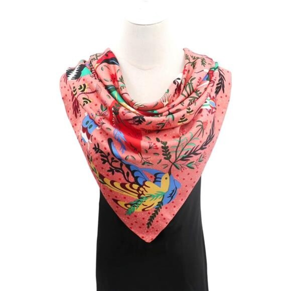 Square Satin Head Scarf - 015 - Picture 5 of 6